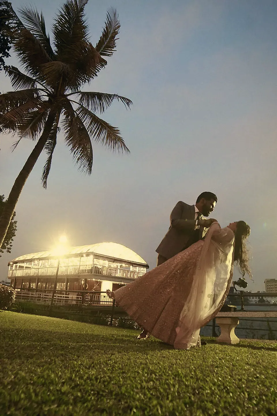 Suweda laughing on her wedding day